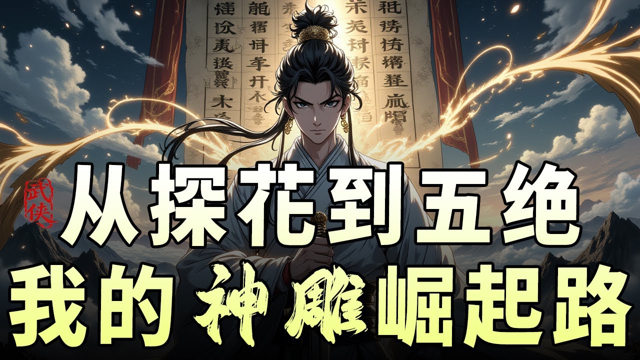 从探花到五绝：我的神雕崛起路|南宋新科探花沈清砚寒窗十年，却在酒楼听见“洪七公”三字——原来此世竟是《神雕侠侣》的江湖！功名利禄瞬间不香了，他转身直奔嵩山：九阳神功、降龙十八掌，才是乱世真正的护身符。