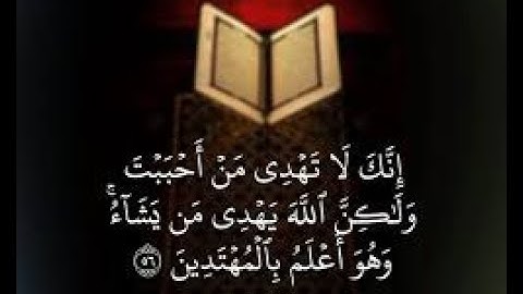 4 /نهاية سورة القصص  إِنَّكَ لَا تَهْدِي مَنْ أَحْبَبْتَ من 56 إلى 88