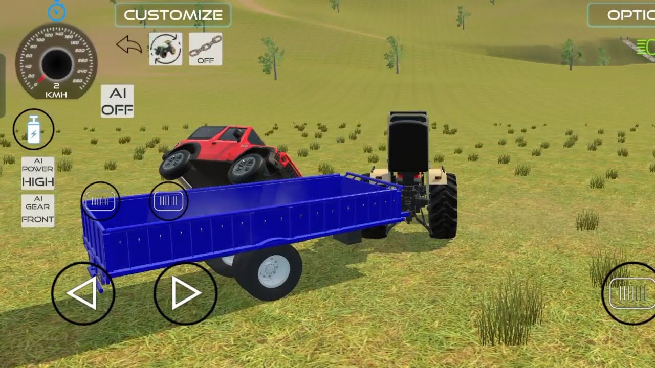 How to loaded four wheeler jeep on tractor trolley।। Indian vehicles simulator 3d gameplay new।।