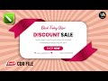 CorelDRAW Sale Banner Design | Black Friday Discount Poster | Free CDR File Download