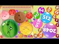 Watermelon game vs 2048 balls level up asmr gameplay