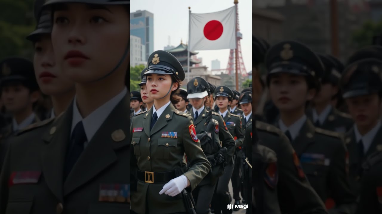Japanese Female Military Parade 