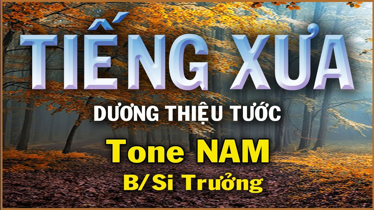 Karaoke TIẾNG XƯA ( Dương Thiệu Tước ) Tone NAM ( B/Si Trưởng )