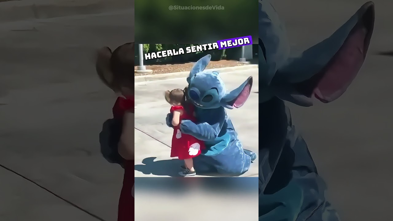 ¡Se cayó frente a Stitch y su reacción fue increíble! 🥺✨