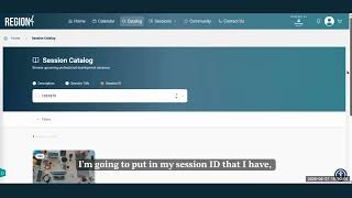 How to Search the Session Catalog in escDevelopWorks™