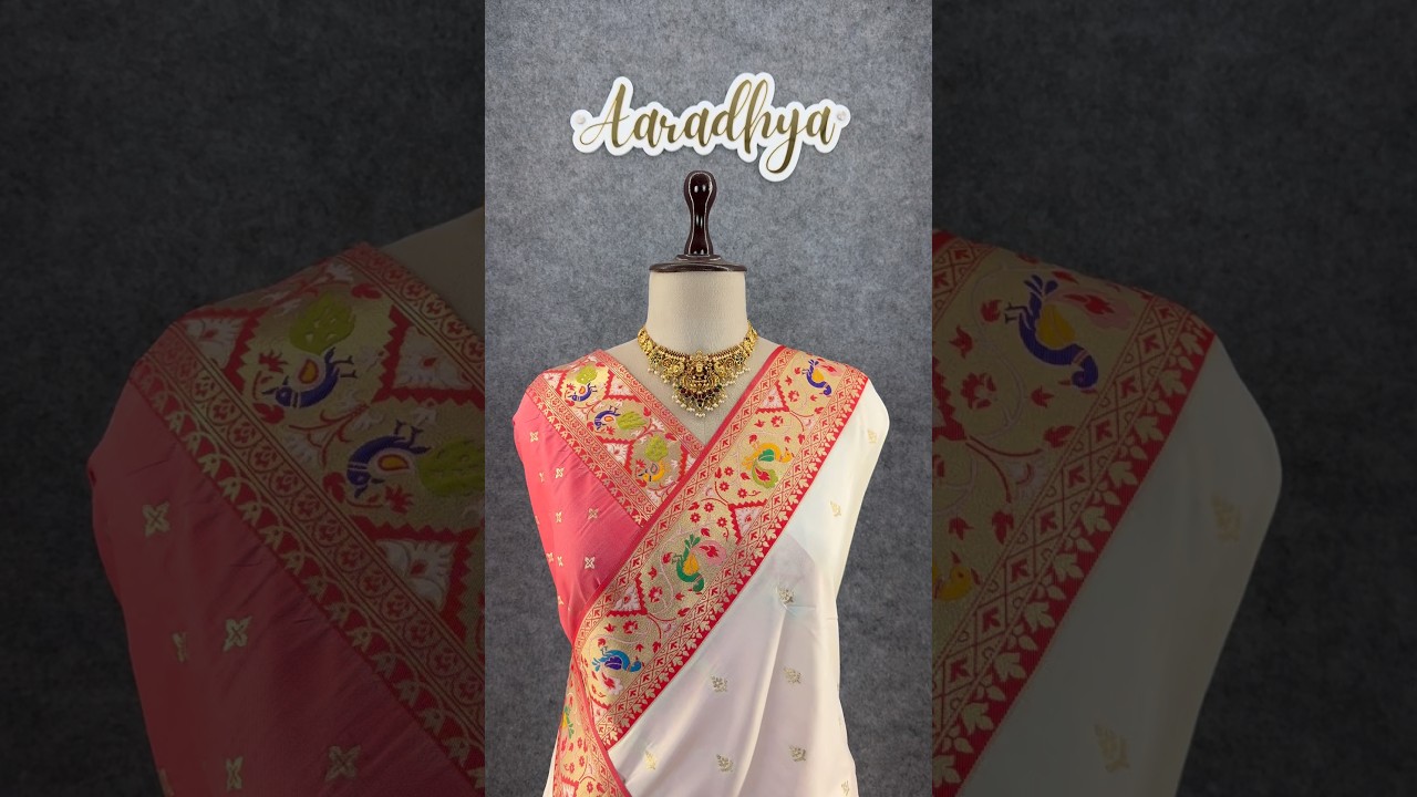 Rajwadi Mor Paithani Zari Butti Saree