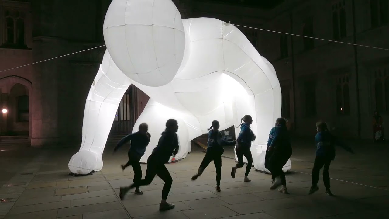Fusion Youth Dance Company at Marischal College during SPECTRA Aberdeen Festival of Light 2023