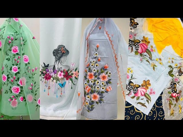 Hand paint suit on firozi colour | Painted clothes, Fabric painting on  clothes, Fabric paint shirt