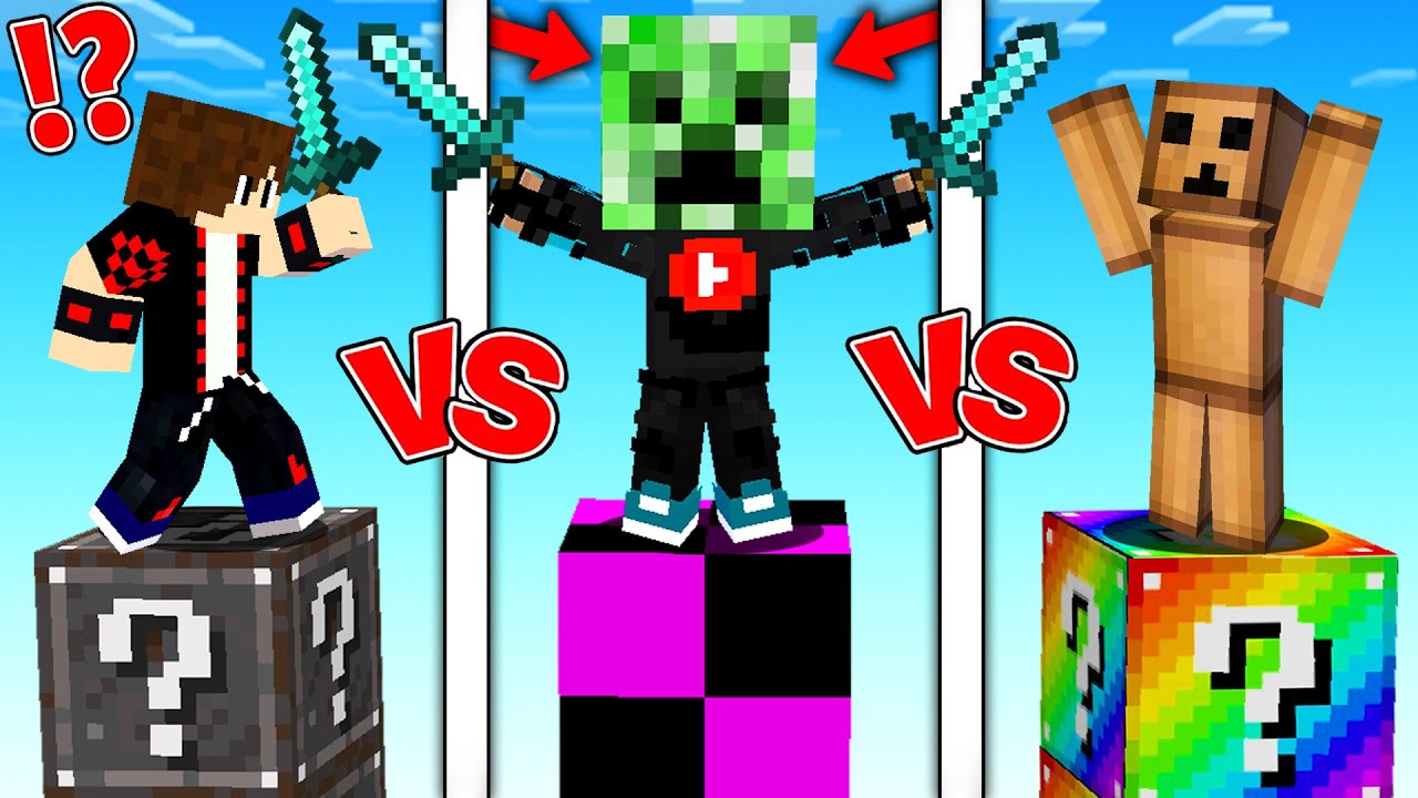 ماين كرافت : حرب جزر الحض ولكن رأسي تحول كريبر 1 ضد 1 ضد 1 ضد 1 !!؟ 😱🔥