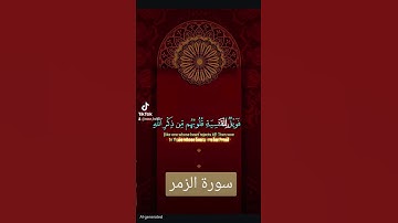 سورة الزمر #اكسبلور #القزابري #المصحف #دويتو #المنذر #تيك_توك #صباح_الخير #duet #لايك #ترند