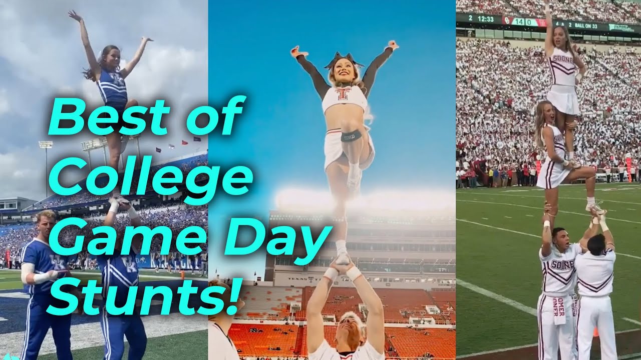 Best of College Game Day Stunt Sequences! | Weber State, Kentucky, Navarro, Texas Tech & more