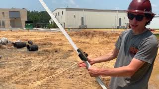 How to set laser to survey stakes How to read survey stakes 101