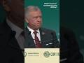 Jordan&#39;s king addresses link between climate change, Israel-Hamas war #shorts