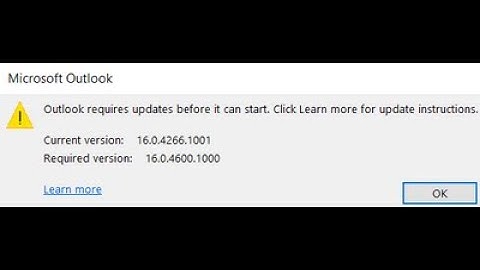 outlook requires updates before it can start. #OutlooError #Outlook #MSOffice #office365 #outlook