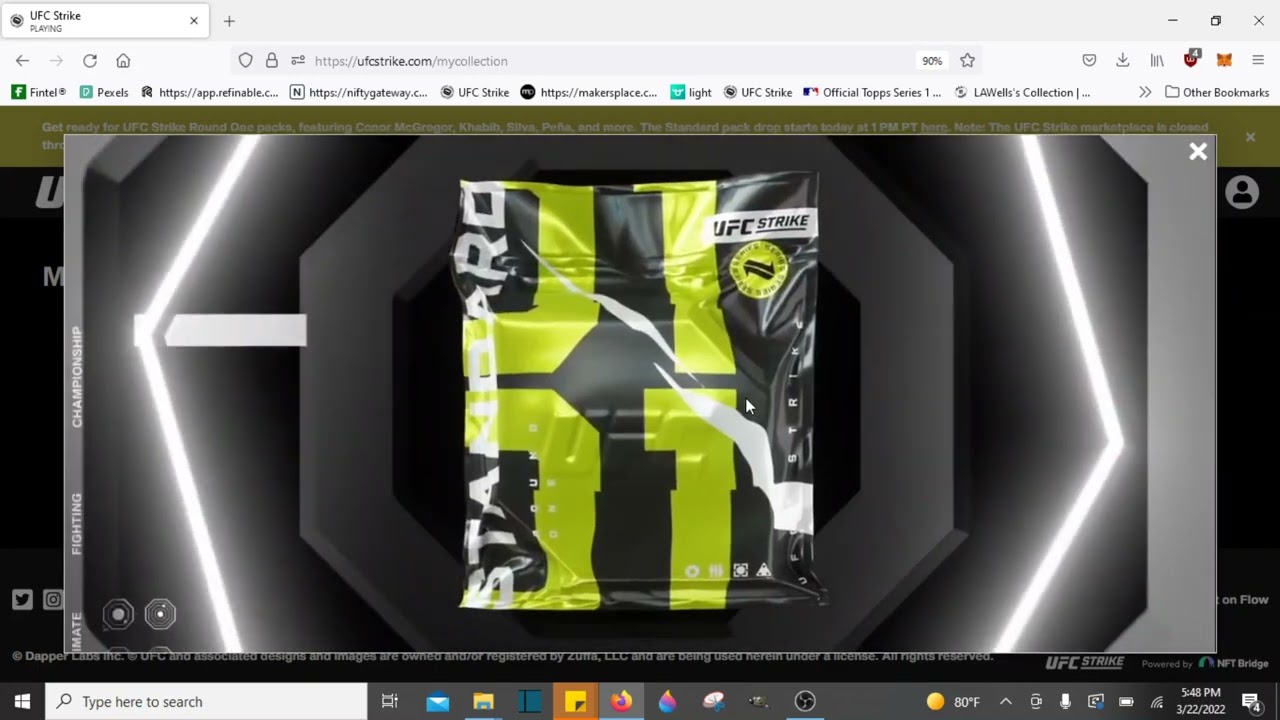 UFC Strike NFT Series 1 Pack Opening