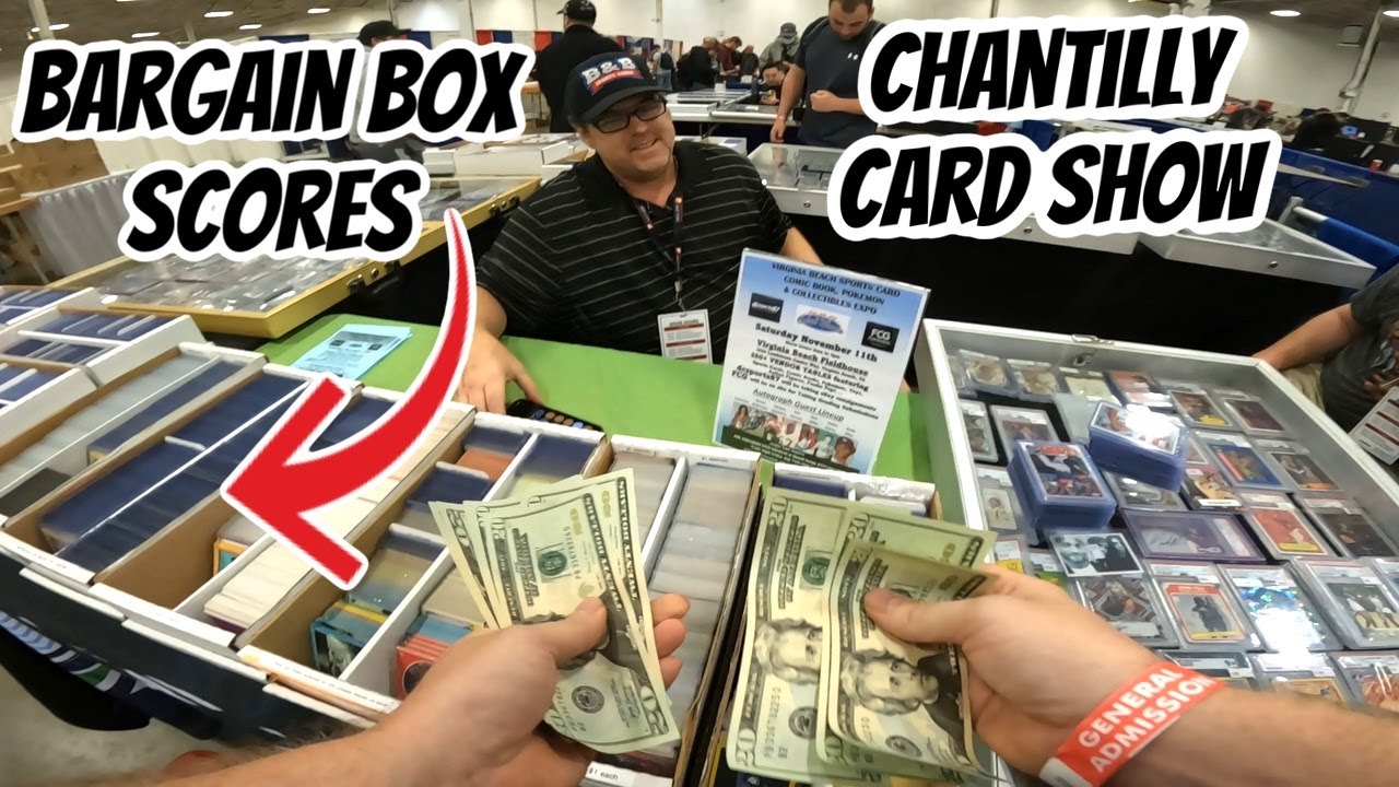 CHANTILLY SPORTS CARD SHOW BARGAIN BOX SHOPPING YouTube