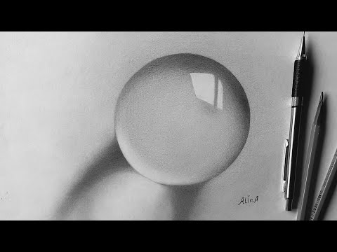 Рисовать карандашом Стеклянный шар