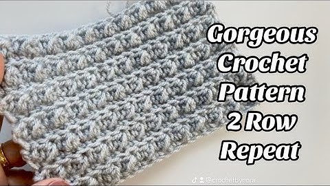 GORGEOUS 2 ROW CROCHET PATTERN -  Easy Step by step Tutorial for Blankets & More US Terms