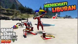 BEULTRA SEVEN DAN BEULTRA TARO MENIKMATI LIBURAN DI DESA PINGGIR PANTAI - GTA 5 MOD ULTRAMAN