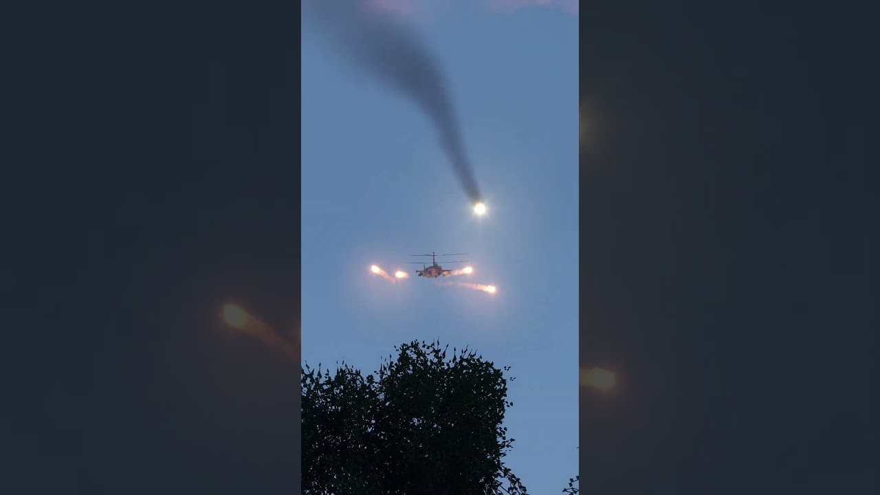 Russian Ka-52 was destroyed by a Ukrainian soldier-military simulation 