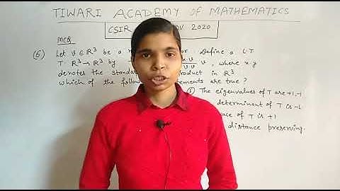 NOV 2020,MCQ QUESTION 6,CSIR NET /JRF MATHEMATICAL SCIENCES