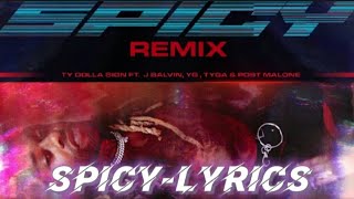 Ty Dolla $ign - Spicy(feat. J Balvin,YG,Tyga \& Post Malone) lyrics