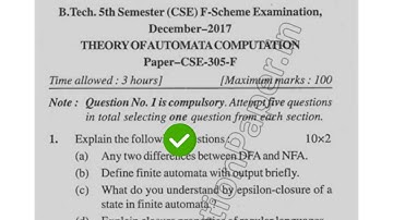 2017 Mdu BTech CSE 5th Sem Theory of Automation Question Paper #MduQuestionPaper