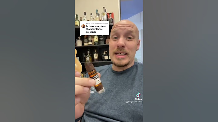 Are there cigars without nicotine?