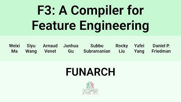 [FUNARCH24] F3: A Compiler For Feature Engineering