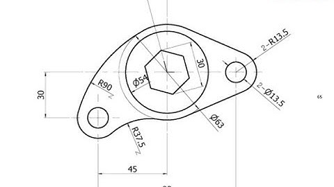 T-Flex CAD 15 2D - Exercise 65
