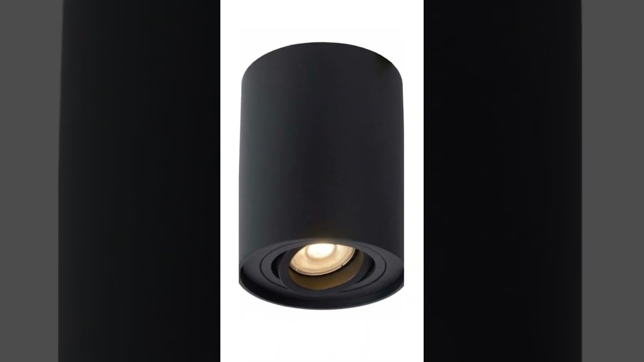 Best Seller Round Space Age GU10 Ceiling Surface Mount Tilt Downlight Spotlight Matt Black