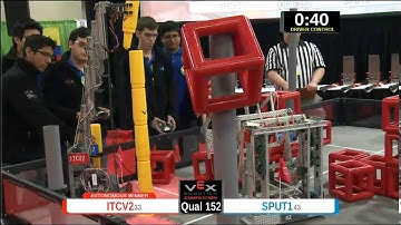 2015 VEXU Q152 - ITCV2 vs SPUT1 - 50 to 49-Division Div-VEX U-VEX Worlds 2015