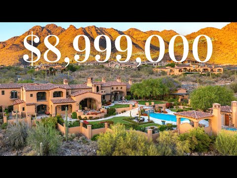 Touring a $8,999,000 Mediterranean MANSION in Scottsdale Arizona With MOUNTAIN & CITY VIEWS!