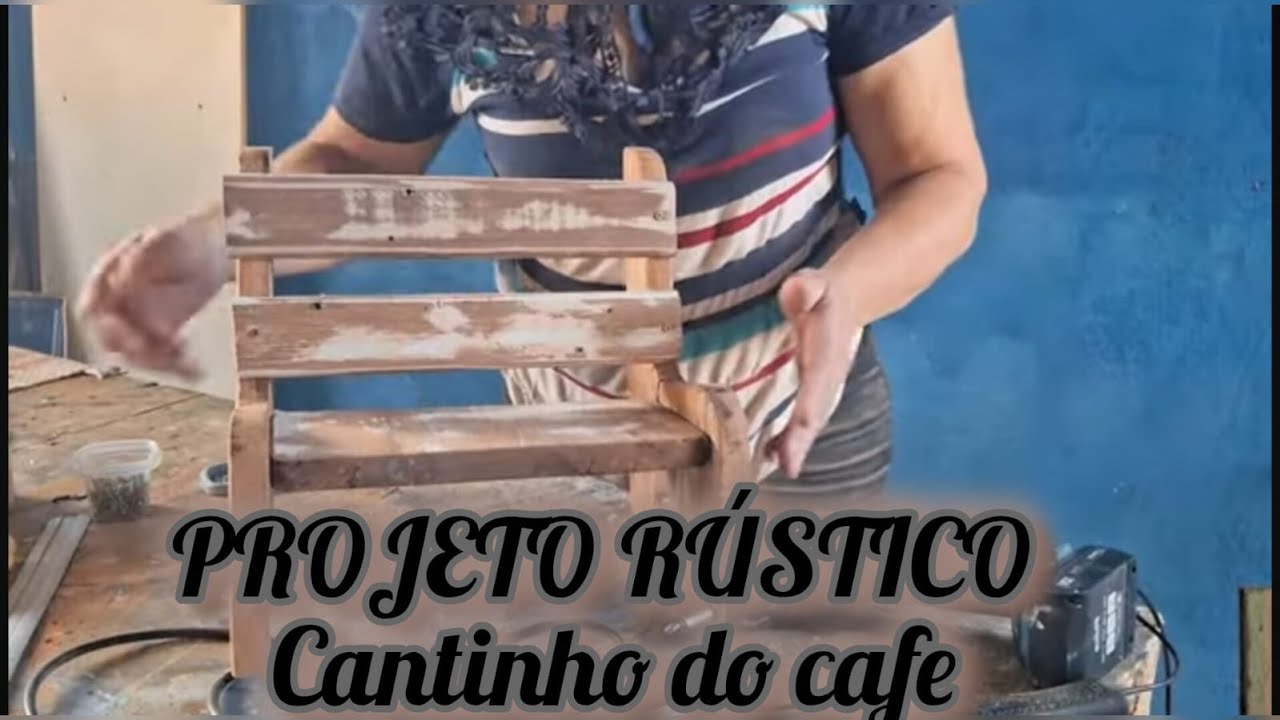 UMA IDEIA DE BANQUINHO RÚSTICO PARA SUPORTE DE BULE