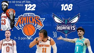 Knicks vs Hornets Wire to wire win Villanova boys. Donte poured in 25 with 7 3s JB had 30 on LaMelo.
