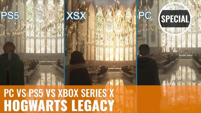 Hogwarts Legacy, PS5 - Xbox Series S, X - PC, Graphics Comparison