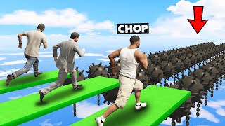 GTA 5 THE ART OF PARKOUR CHALLENGE WITH CHOP AND FROSTY