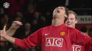 Cristiano Ronaldo Spikey Hair Scream Celebration Rare Free Clip | Manchester United 2008