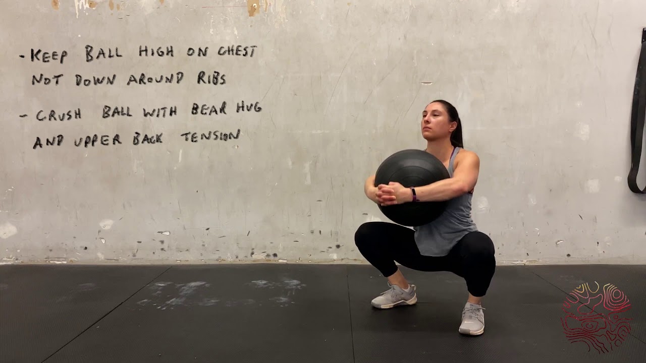 D-Ball Bear Hug Squat - YouTube