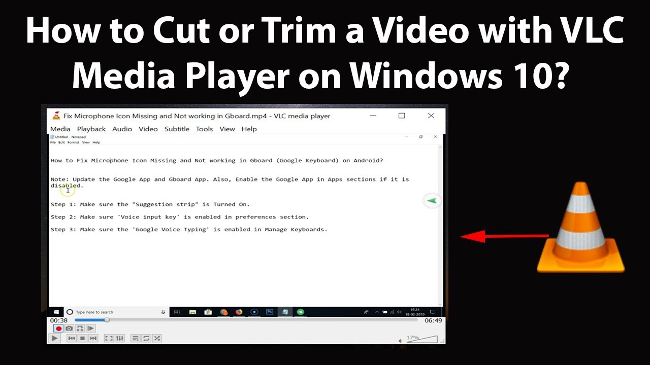 Cut or Trim a Video with VLC Media Player on 10? - YouTube