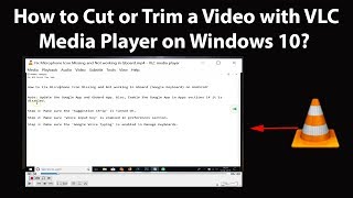 how to cut or trim a video with vlc media player on windows 10?