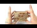 How to open a 4 sun 14 step Yosegi Secret Box【寄木細工秘密箱4寸14回】