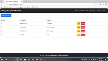 Library Management System Using Asp.Net Core MVC