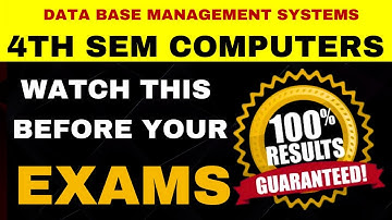 4th Sem Computers Important Questions | Data Base Management Systems Imps