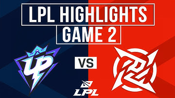 UP vs NIP Highlights Game 2 | LPL 2025 Split 3 | Ultra Prime vs Ninjas in Pyjamas