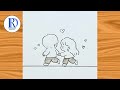 Boy And Girl Couple Drawing Cute Couple Drawing Ideas Love Art Drawing 