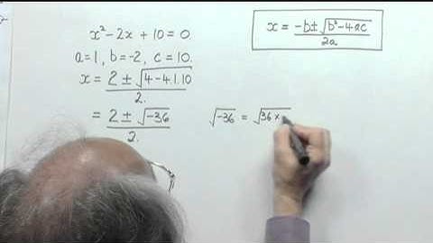 Complex arithmetic -- Imaginary numbers and quadratic equations