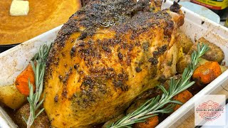 Lemon Pepper Garlic And Herb Roast Turkey Recipe | Step-By-Step Tutorial | Thanksgiving