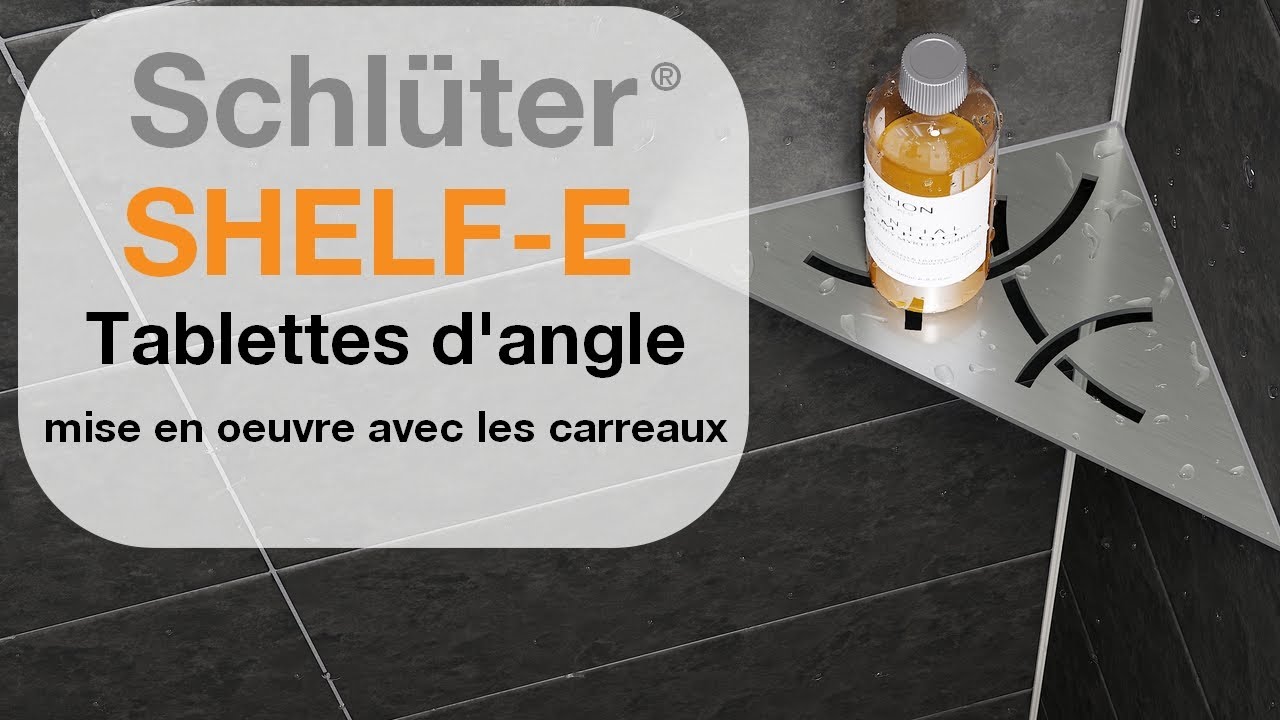 Schlüter®-SHELF-E : Mise en oeuvre avec la pose des carreaux