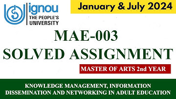 MAE-003 SOLVED ASSIGNMENT 2024 II MASTER OF ARTS (EDUCATION) 2nd YEAR